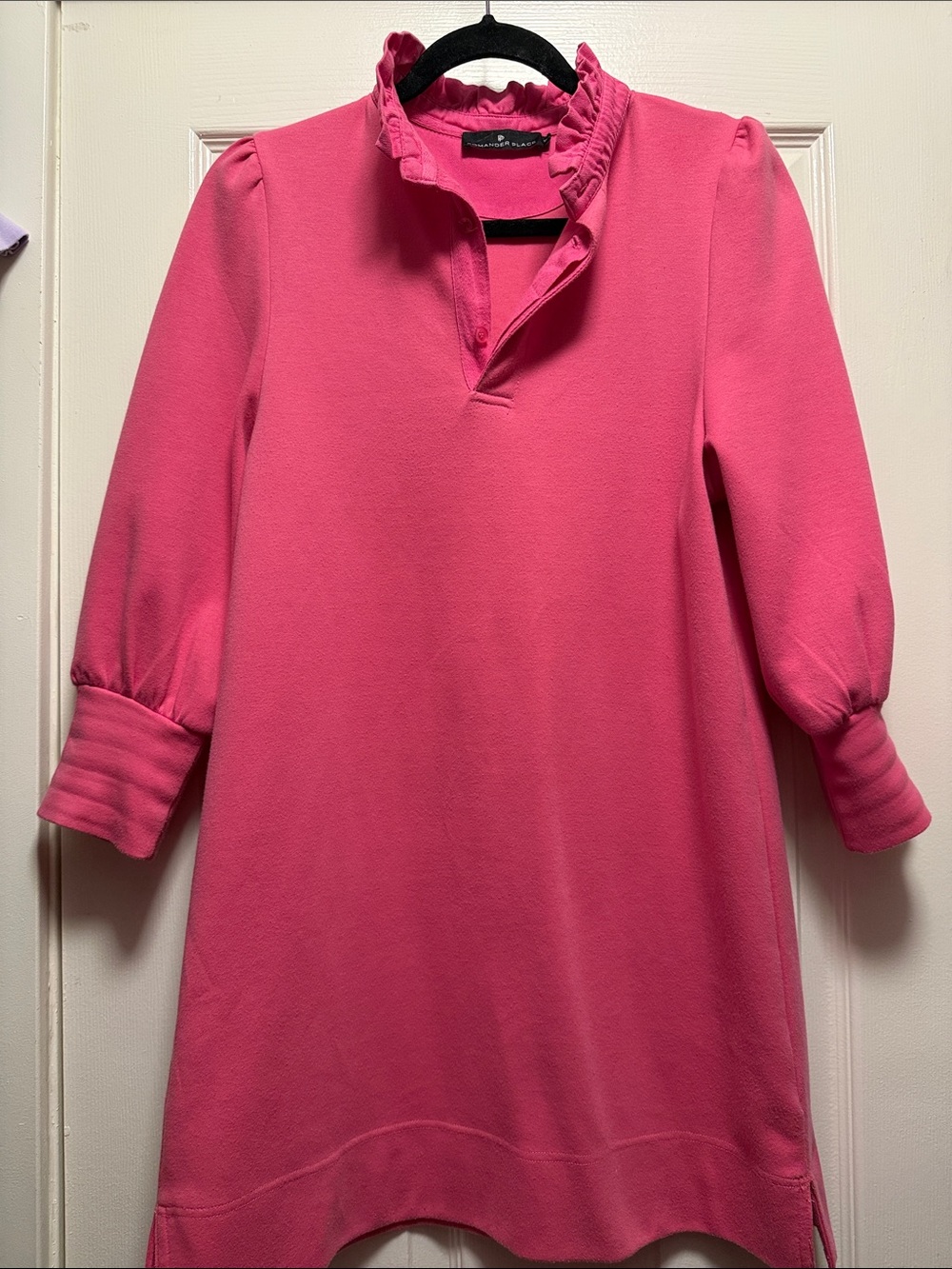 Tuckernuck Pomander Place Pink Ruffle Collar Tunic Dress size XS